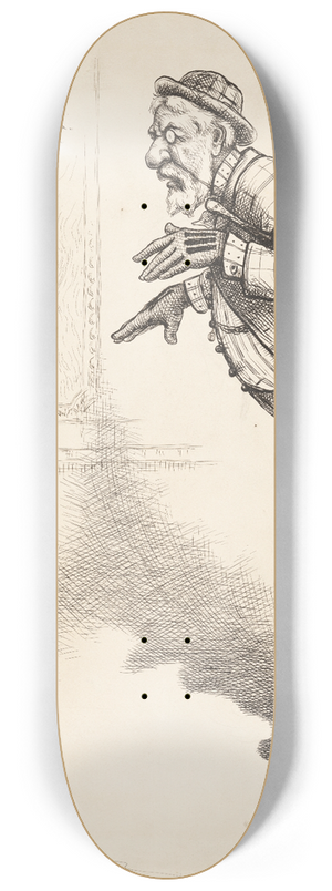 Thomas Nast - James Gillespie Blaine 8.25 inch art skate deck Thomas Nast - James Gillespie Blaine 8.25 inch art skate deck