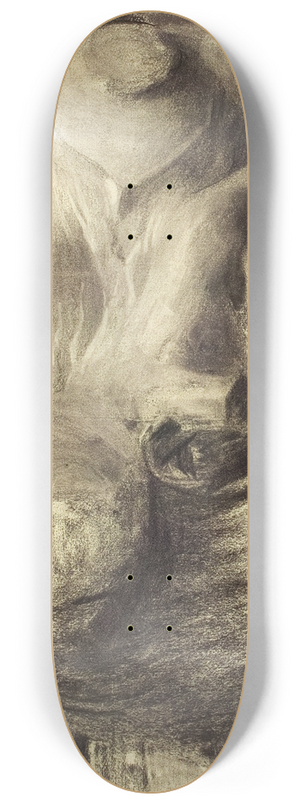 Thomas Pollock Anshutz - Cast Study, Draped Torso 8.25 inch art skate deck