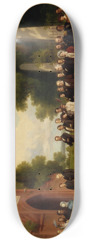Thomas Prichard Rossiter - Visit of the Prince of Wales, President Buchanan, and Dignitaries to the Tomb of Washington at Mount Vernon, October 1860 8.25 inch art skate deck