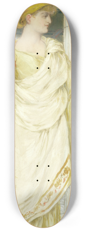 Thomas Ralph Spence - Classical maiden holding a bird 8.25 inch art skate deck