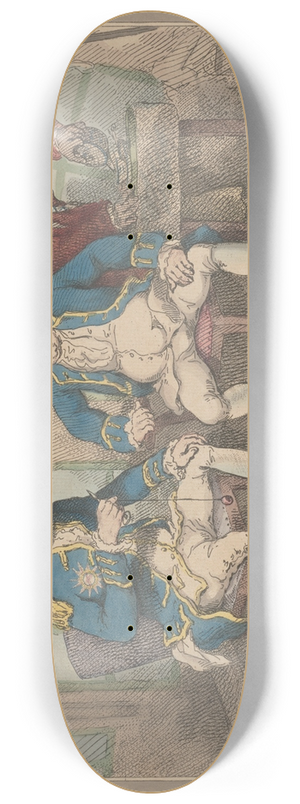 Thomas Rowlandson - Commanders engaged at sea 8.25 inch art skate deck