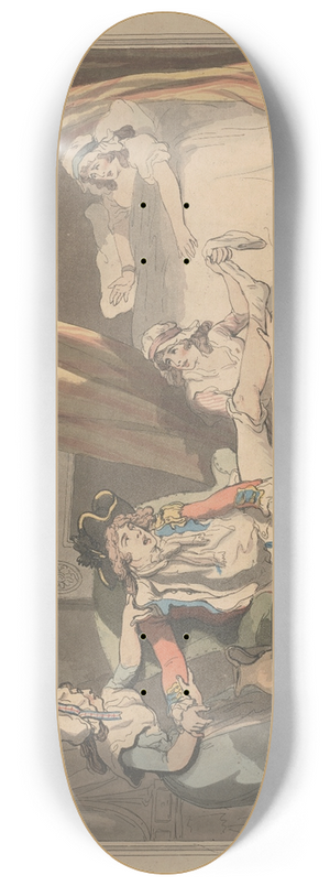 Thomas Rowlandson - Four oclock in town 8.25 inch art skate deck Thomas Rowlandson - Four oclock in town 8.25 inch art skate deck
