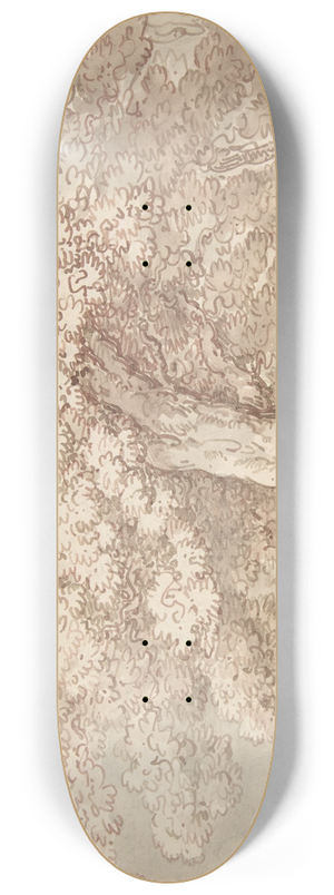 Thomas Rowlandson - Herd of deer under an oak tree 8.25 inch art skate deck