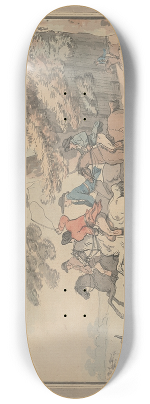 Thomas Rowlandson - Hunt scene 8.25 inch art skate deck