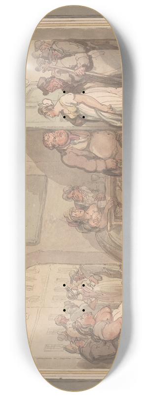 Thomas Rowlandson - Marshalsea Prison 8.25 inch art skate deck