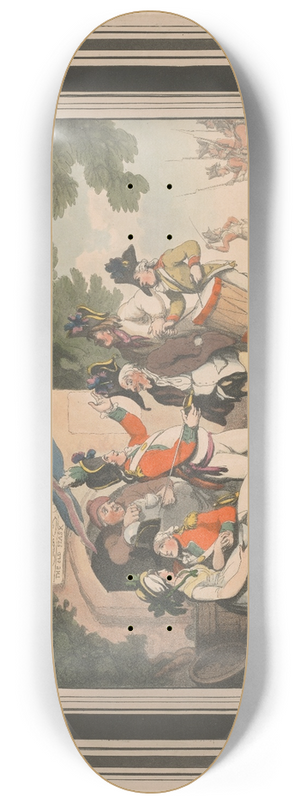 Thomas Rowlandson - No. 4. Soldiers recruiting 8.25 inch art skate deck