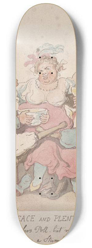 Thomas Rowlandson - Peace and plenty 8.25 inch art skate deck