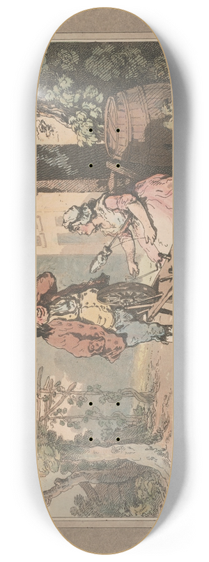 Thomas Rowlandson - Rustic courtship 8.25 inch art skate deck