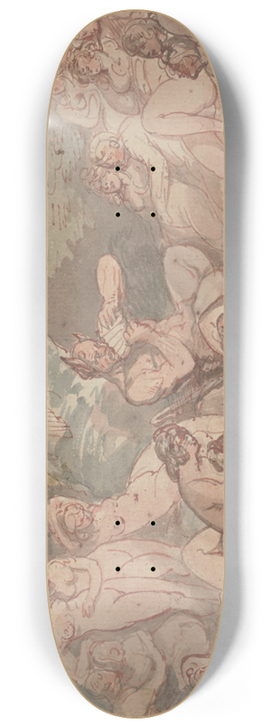 Thomas Rowlandson - Satyrs and nymphs 8.25 inch art skate deck