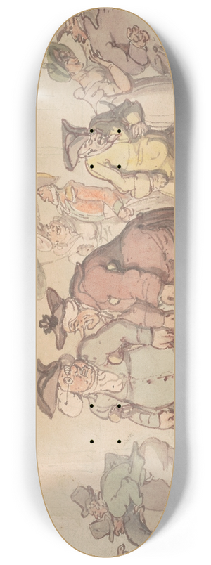 Thomas Rowlandson - Scene at Bath 8.25 inch art skate deck