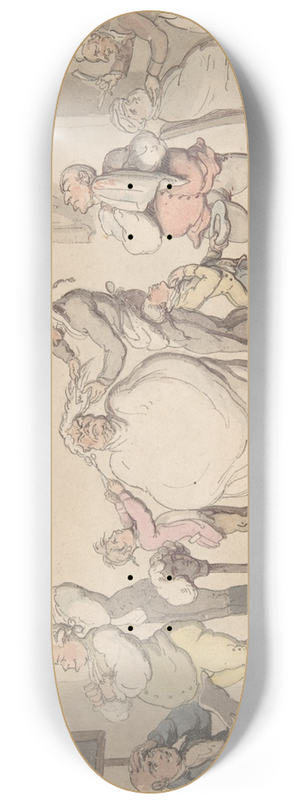 Thomas Rowlandson - The Barbers Shop 8.25 inch art skate deck