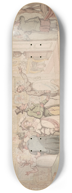 Thomas Rowlandson - The British Institute 1816 8.25 inch art skate deck