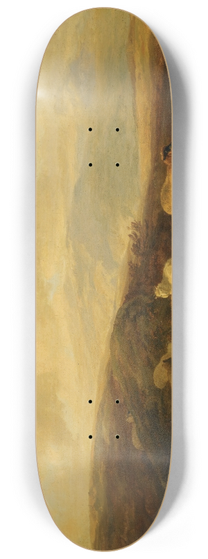 Thomas Sidney Cooper - Sheep In A Moorland Landscape 8.25 inch art skate deck