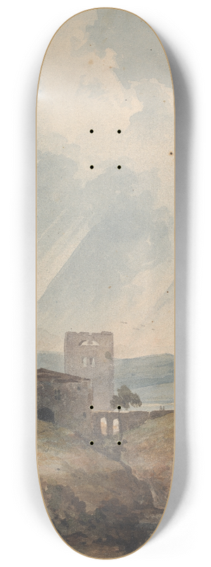 Thomas Sully - Landscape with Castle, Hills and Mountains 8.25 inch art skate deck