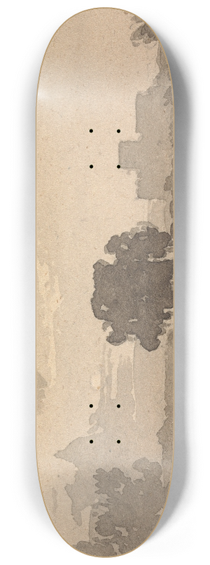 Thomas Sully - Landscape with Castle in Background 8.25 inch art skate deck