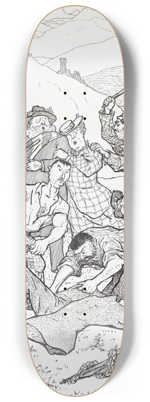 Thomas Theodor Heine - Aus Welschtirol 8.25 inch art skate deck Thomas Theodor Heine - Aus Welschtirol 8.25 inch art skate deck