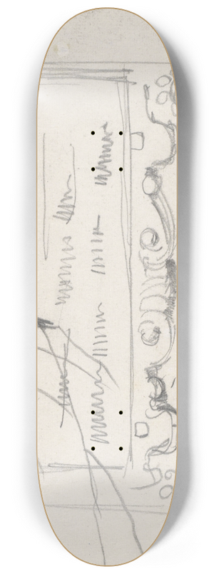 August Alleb - Schetsblad met ornamentstudies 8.25 inch art skate deck August Alleb - Schetsblad met ornamentstudies 8.25 inch art skate deck