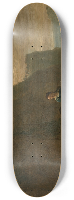 Thomas Wijck - Peasants on an Italianate shoreline 8.25 inch art skate deck
