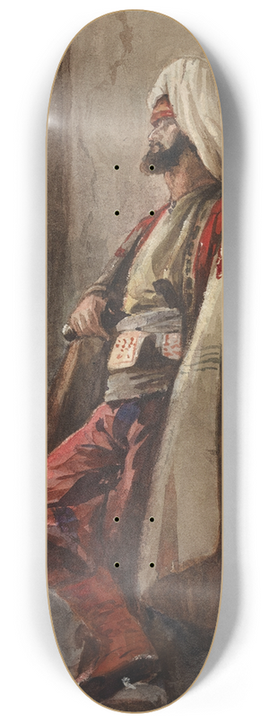 Adolf Von Becker - A Man In An Oriental Costume 8.25 inch art skate deck