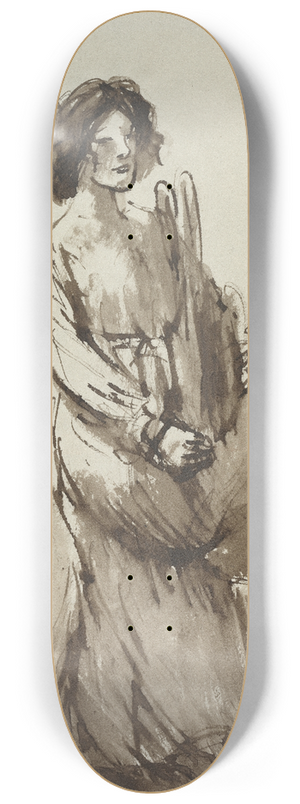 Thophile Alexandre Steinlen - The Bread Carrier 8.25 inch art skate deck Thophile Alexandre Steinlen - The Bread Carrier 8.25 inch art skate deck