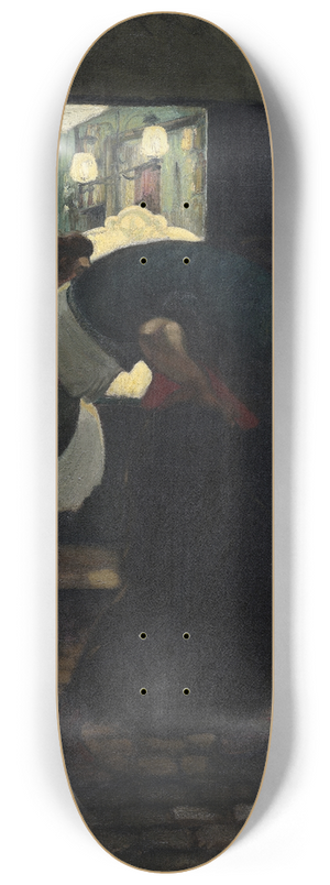 Thophile Alexandre Steinlen - The Laundresses 8.25 inch art skate deck