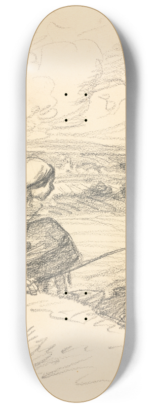 Thophile Alexandre Steinlen - The Shepherdess 8.25 inch art skate deck
