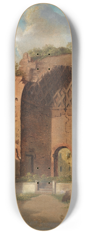 Thorald Lsse - The Temple of Venus and Roma, The Roman Forum, Rome 8.25 inch art skate deck