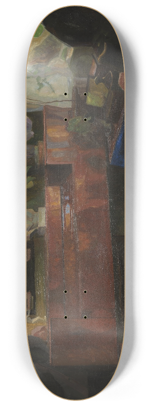 Thorvald Erichsen - Interior with the Artists Oluf and Kris Wold-Torne 8.25 inch art skate deck