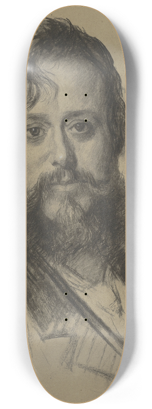 Thrse Schwartze - Portret van een man met baard, van voren 8.25 inch art skate deck
