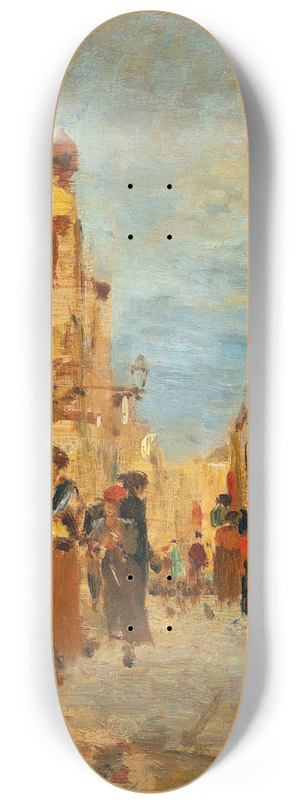 Tina Blau - An alley in Venice 8.25 inch art skate deck