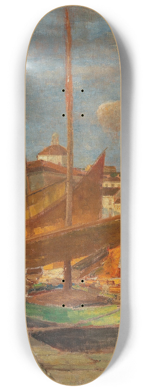 Tina Blau - In the Harbour of Pirano 8.25 inch art skate deck
