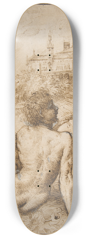 Titian - Two Satyrs in a Landscape 8.25 inch art skate deck Titian - Two Satyrs in a Landscape 8.25 inch art skate deck
