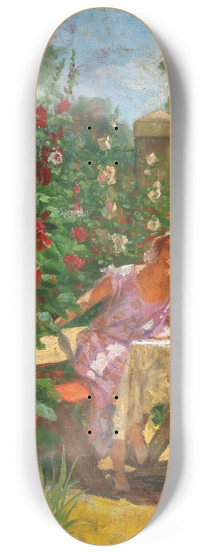 Tivadar Josef Mousson - Summer in the Garden 8.25 inch art skate deck