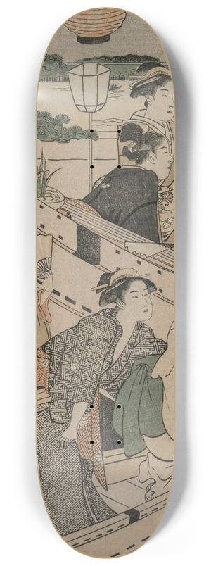 Torii Kiyonaga - Boating Party on the Sumida River 8.25 inch art skate deck