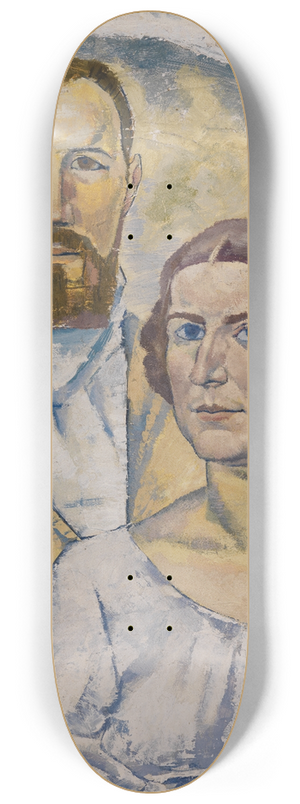 August Babberger - Selbstbildnis des Knstlers mit seiner Frau 8.25 inch art skate deck