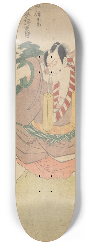 Toyokuni Utagawa - Actor with pole and sword 8.25 inch art skate deck