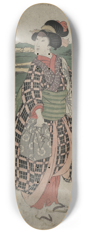 Toyokuni Utagawa - Iwai Hanshir no Sagoemon musume Oyone 8.25 inch art skate deck