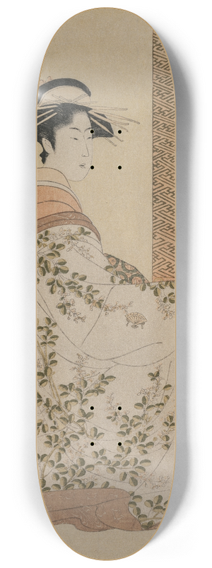 Toyokuni Utagawa - Takigawa of giya, from the series Beauties as the Seven Komachi 8.25 inch art skate deck