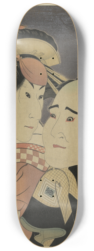 Tshsai Sharaku - Sandaime sanogawa ichimatsu (no gionmachi no hakujin onayo to) ichikawa tomiemon (no kanisaka tma) 8.25 inch art skate deck