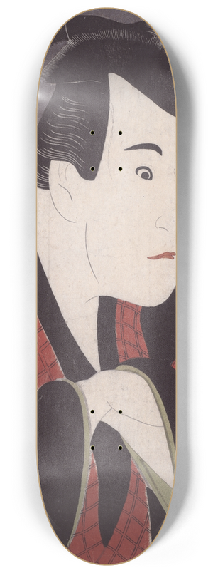 Tshsai Sharaku - The Actor Ichikawa Yaozo III as Tanabe Bunzo from the play The Iris Soga of the BunrokuPeriod 8.25 inch art skate deck