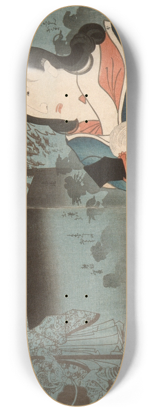 Tsukioka Yoshitoshi - A Memorial Portrait of Onoe Kikugor IV 8.25 inch art skate deck