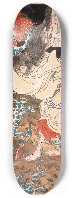 Tsukioka Yoshitoshi - Gongsun Sheng, the Dragon in the Clouds 8.25 inch art skate deck
