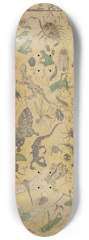 Tsukioka Yoshitoshi - New Publication of Selected Insects 8.25 inch art skate deck