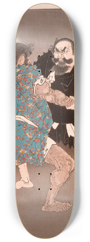Tsukioka Yoshitoshi - Nomi no Sukune Wrestling with Taima no Kehaya 8.25 inch art skate deck