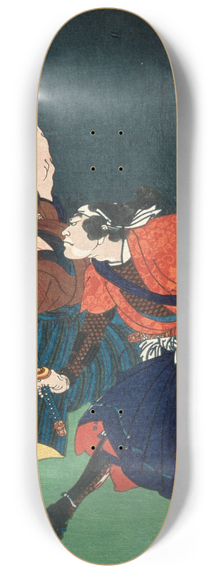 Tsukioka Yoshitoshi - Senzaki Yagor Fujiwara no Noriyasu 8.25 inch art skate deck