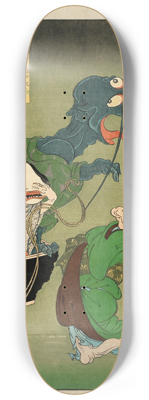 Tsukioka Yoshitoshi - The Greedy Old Woman with a Box of Demons 8.25 inch art skate deck