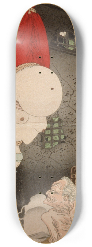 Tsukioka Yoshitoshi - The Lonely House on Adachi Moor in Northern Japan 8.25 inch art skate deck