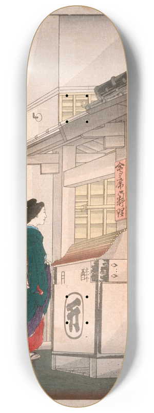 Tsukioka Yoshitoshi - The Suigetsur Restaurant in Unemech 8.25 inch art skate deck