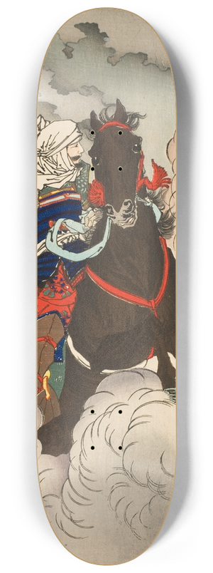 Tsukioka Yoshitoshi - Uesugi Kenshin Nyd Terutora Riding into Battle 8.25 inch art skate deck