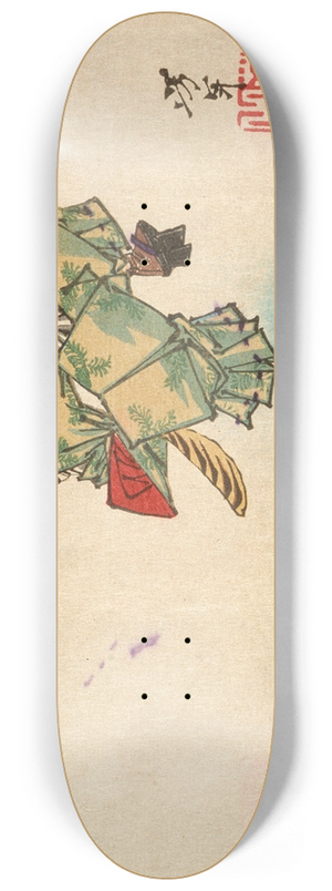 Tsukioka Yoshitoshi - Ushiwakamaru at Goj Bridge 8.25 inch art skate deck